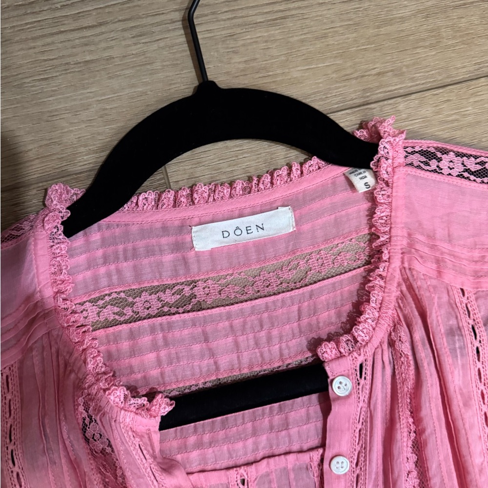 Doen Pink Flutter Sleeve Sundress - Picture 3 of 5